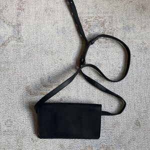 Able Black Leather Crossbody Bag